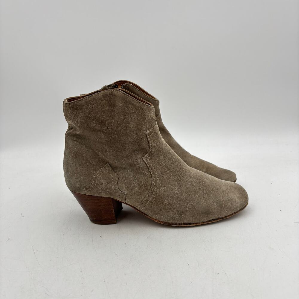 Isabel Marant Etoile Dicker Suede Ankle Boots Women's 39 Western Boho Booties - Picture 3 of 16